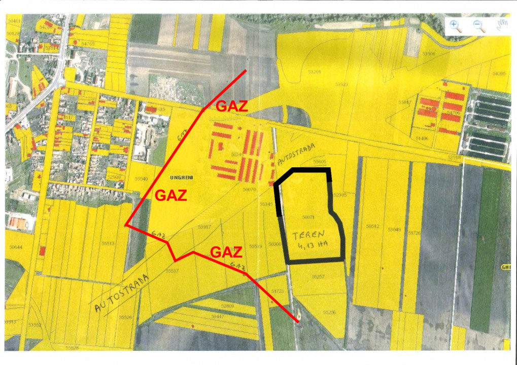 Oportunitate de investitie, teren extravilan 41.356 mp, Ungheni, Mures